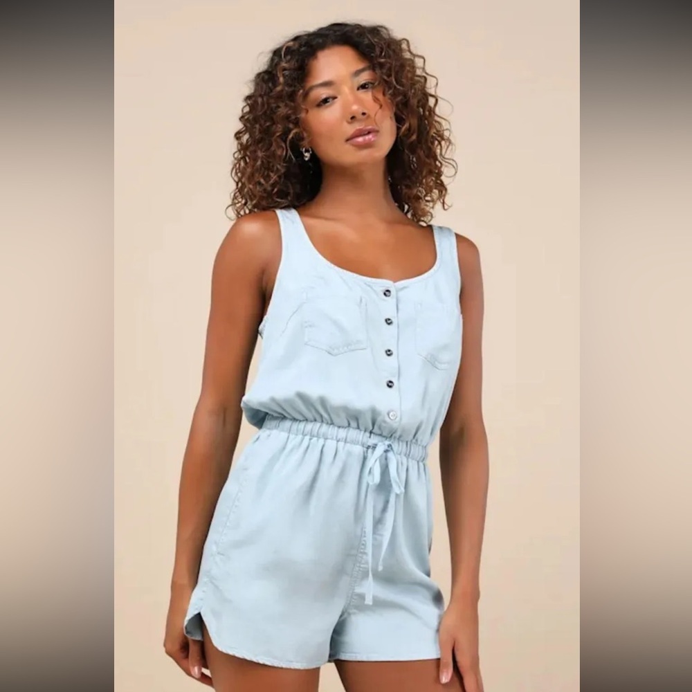 Lulus chambray romper